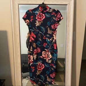 Navy floral dress